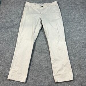 English Laundry Chino Pants Men 34x32 Beige Cotton Stretch Straight Leg Mid Rise